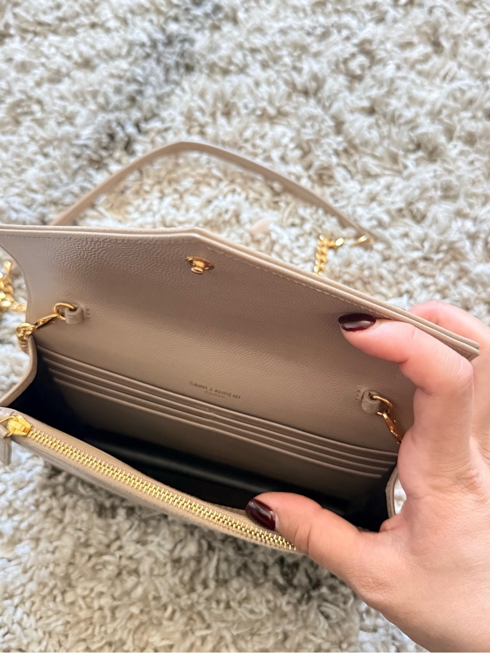 Saint Laurent Leather Chain Crossbody - Picture 9 of 16